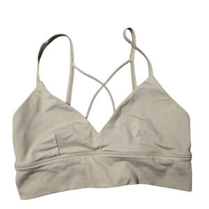 Alo Yoga Tan Criss Cross Back Sports Bra Size: S
